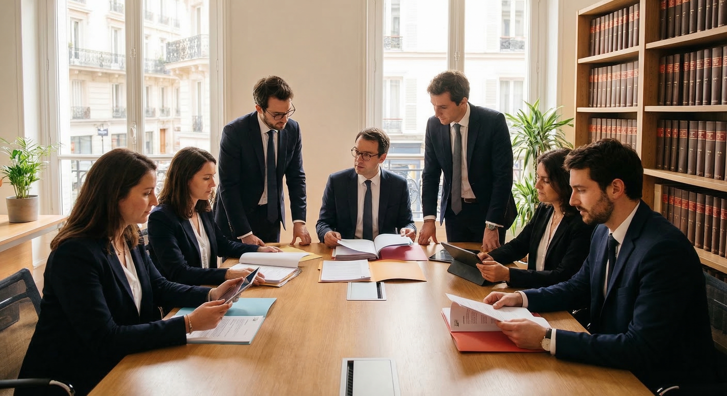 Équipe juridique du Cabinet CEP en réunion